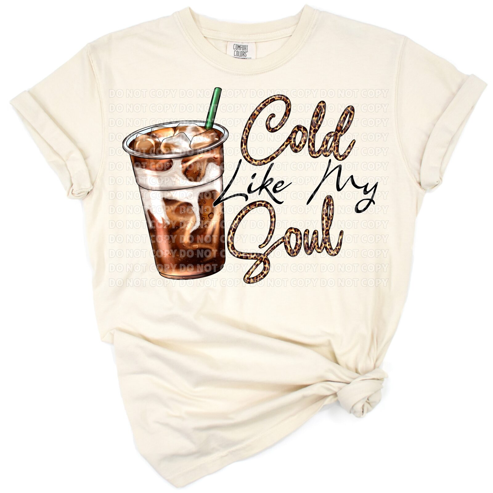Western style coffee cup with the phrase Cold Like My Soul and rustic country elements