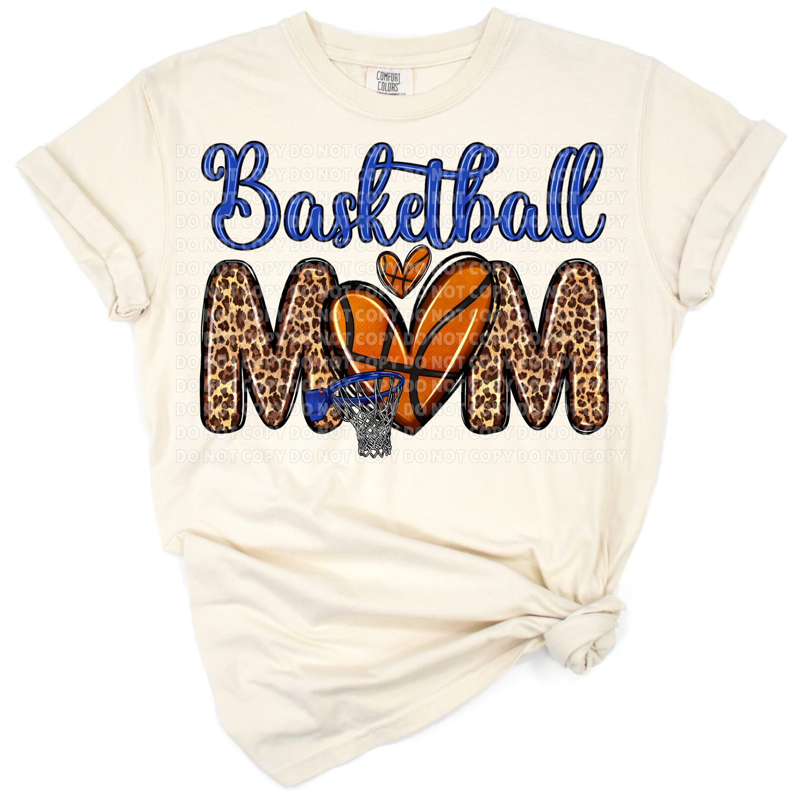 A retro style basketball mom design featuring a basketball and playful sporty accents.