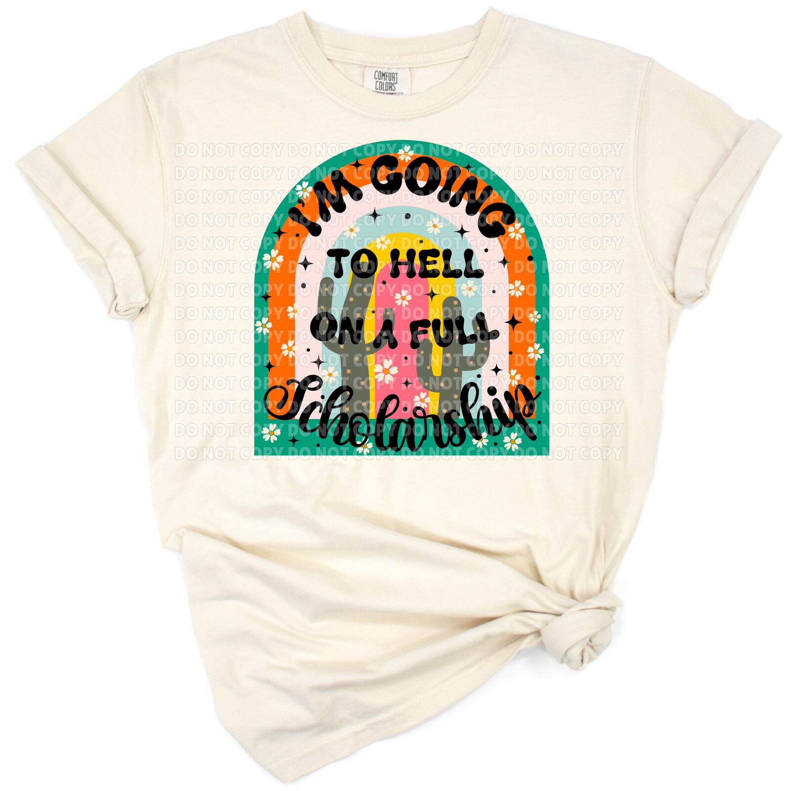 Bold distressed typography with a snarky humor saying in a grunge style.