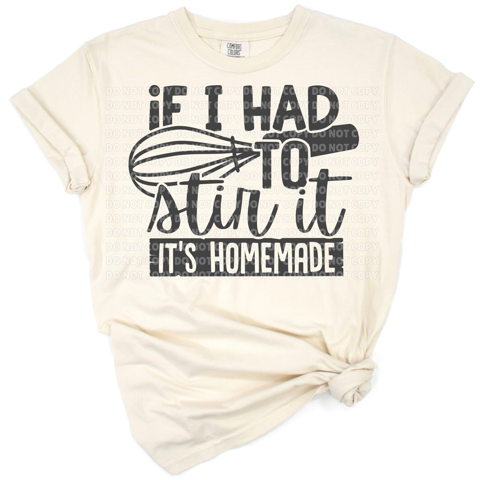 Humorous kitchen phrase artwork with playful text.