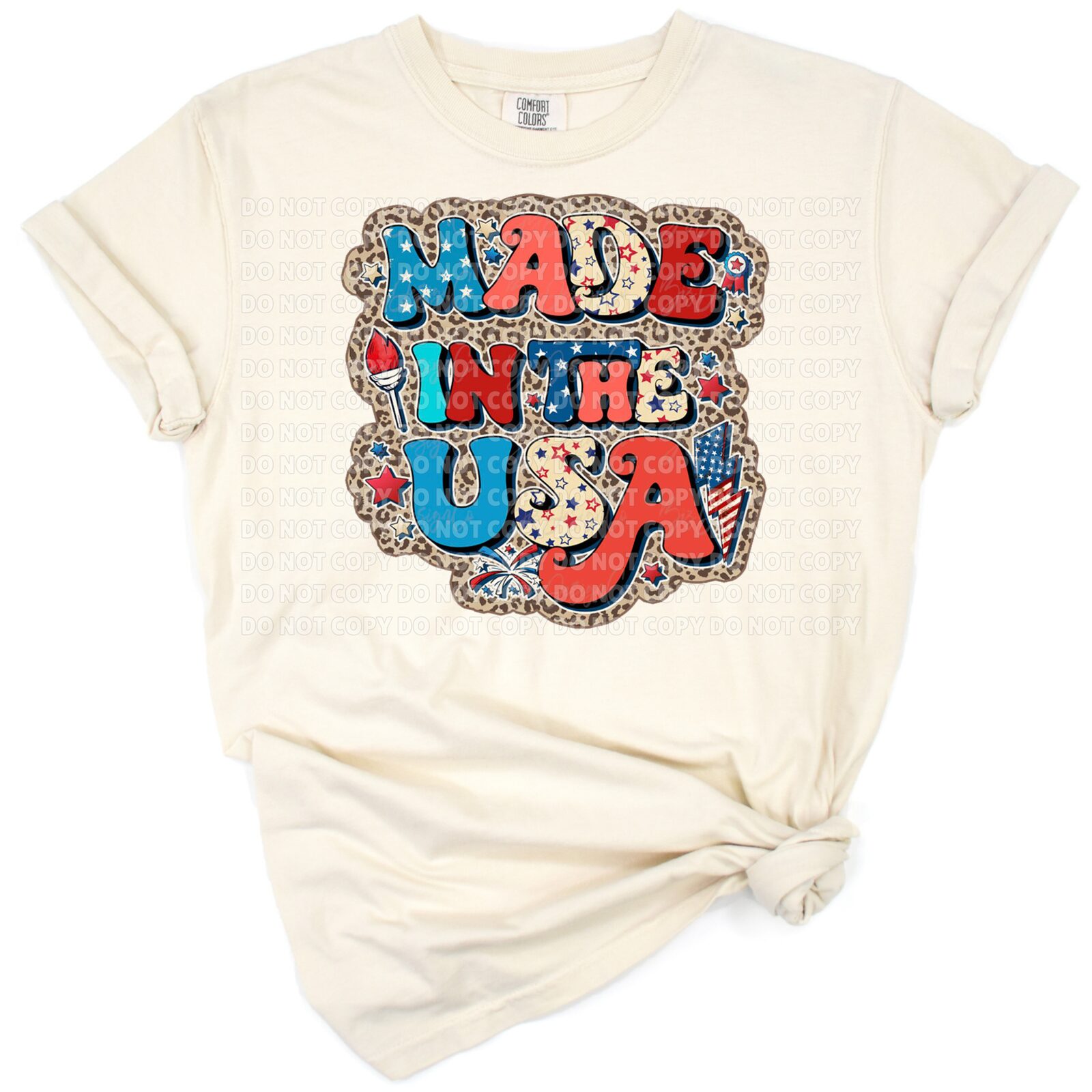 A retro American flag graphic with stars and stripes in a vintage style.
