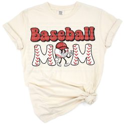 A vintage-inspired Baseball Mom design with classic sporty lettering and retro baseball elements.