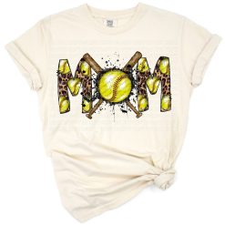 A retro-inspired Softball Mom design with playful lettering and sporty accents.
