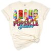 A colorful western-style popsicle with summer vibes and playful decorative details.
