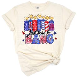 Patriotic artwork featuring a western-themed firework and bold America design.