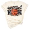 Leopard print text with basketball and mom theme.