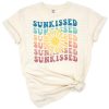 A retro boho summer illustration with a sunkissed theme, sunny colors, and beach and lake elements.