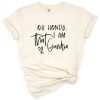 Retro and stylish Oh Honey I Am That Grandma text in playful script with vintage accents.