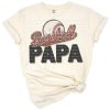 A retro-inspired baseball papa design with vintage typography and sporty accents.