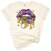Colorful lips artwork with a Mardi Gras and western theme.