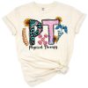 A western boho style nurse and physical therapy design with medical and rustic decorative elements.