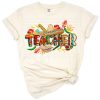 A cheerful teacher-themed design with Mexican festive elements and bright colors.
