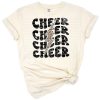 A lightning bolt with leopard and cheetah print accents for a cheer design.