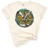 A Western-inspired design with a boho skull, country music elements, desert landscape, and playful tequila accents.
