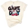 Hand drawn illustration of a volleyball with game day flair