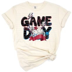 Hand drawn illustration of a volleyball with game day flair