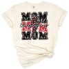 A wrestling mom graphic with a red and black leopard print lightning bolt.