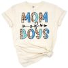 Leopard print lettering mom of boys with stylish accents and heart details.