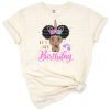 A cute afro princess girl in a peekaboo pose with a unicorn theme and birthday accents.