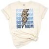 A blue ombre stacked mama design with cheetah leopard print and a lightning bolt accent.