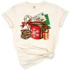Santa letter with candies in a western Christmas festive style.