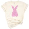 Distressed grunge bunny silhouette in a simple Easter theme.