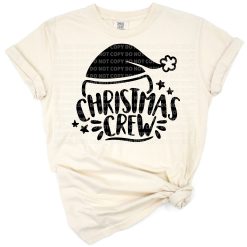 Festive Christmas Crew graphic with cheerful holiday elements and retro style.
