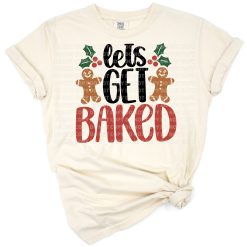 A playful holiday design featuring decorated gingerbread cookies and festive baking elements.