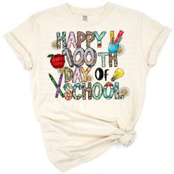 A cheerful western-style leopard print with pencils and school themed lettering for a teacher design.