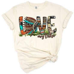 A boho-style illustration of a leopard print headdress with the words 'Love My Tribe'.