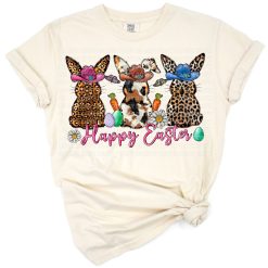 A fun western Easter design with cowboy boots, hats, and cheerful spring elements.