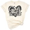Colorful girls rule the world text with bold graphic elements and empowering vibe
