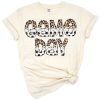 Soccer ball letters with a bold leopard print pattern for a vibrant game day look.
