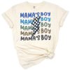 Retro style Valentine’s Day design with hearts and the words mama and mini.