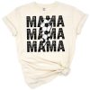 Stacked soccer mama text with distressed effect and a bold lightning bolt graphic.