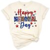 Grunge style American flag and festive elements in red, white, and blue with a celebratory mood.
