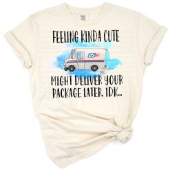 A playful cartoon mail truck with cute accents and cheerful colors.
