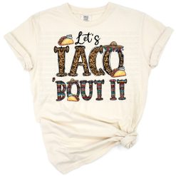 A fun cartoon taco wearing a western hat surrounded by fiesta and Mexican party decorations.