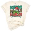 A retro-style Christmas character with festive holiday decorations and a cheerful design.