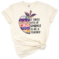 A watercolor floral apple with inspirational text, perfect for teachers.