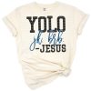 Playful Easter-inspired graphic with text and lighthearted Christian elements.