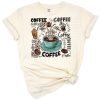 A hand drawn skeleton hand holding a coffee mug in western style.