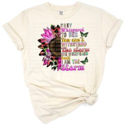 A vibrant sunflower with a flowing inspirational quote in a boho style.