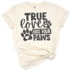 A heartwarming design with paw prints and a love theme for animal lovers.