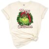 A festive retro Merry Christmas design with classic holiday motifs.