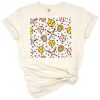 A seamless repeating pattern of baseballs and softballs with a playful sports theme.