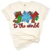 Rustic western-inspired Joy to the World Christmas artwork with festive holiday accents.