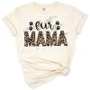 Leopard paw prints with fur mama text surrounded by cat and dog themed animal patterns.