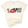 Illustration of lips with a leopard print and love-themed accents.