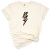 A distressed lightning bolt with a leopard and cheetah print design.